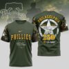 MLB Philadelphia Phillies Special U.S. Army 250th Birthday 3D T-Shirt