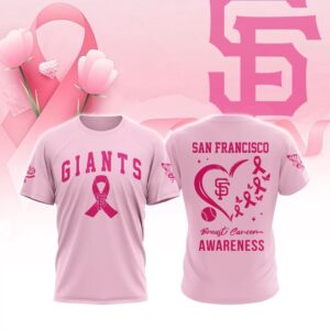 MLB San Francisco Giants Special Pink Breast Cancer Awareness 3D T-Shirt