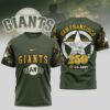 MLB San Francisco Giants Special U.S. Army 250th Birthday 3D T-Shirt
