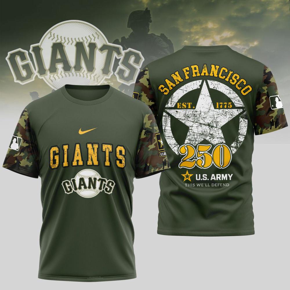 MLB San Francisco Giants Special U.S. Army 250th Birthday 3D T-Shirt MLB San Francisco Giants Special U.S. Army 250th Birthday 3D T-Shirt