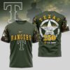 MLB Texas Rangers Special U.S. Army 250th Birthday 3D T-Shirt
