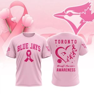 MLB Toronto Blue Jays Special Pink Breast Cancer Awareness 3D T-Shirt