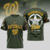 MLB Washington Nationals Special U.S. Army 250th Birthday 3D T-Shirt