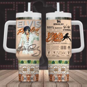 Music Elvis Presley Tumbler 40Oz Handle For Fans