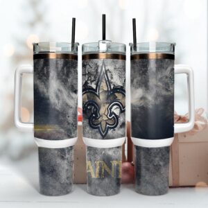 New Orleans Saints Smoke Tumbler 40OZ With Handle