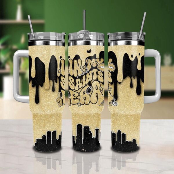 New Orleans Saints Stainless Steel Tumbler 40Oz With Handle
