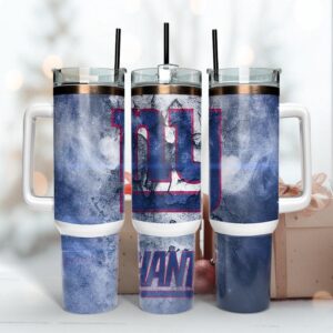 New York Giants Smoke Tumbler 40OZ With Handle