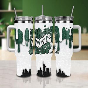 New York Jets Stainless Steel Tumbler 40Oz With Handle