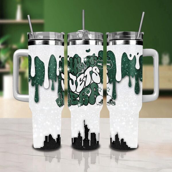 New York Jets Stainless Steel Tumbler 40Oz With Handle