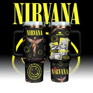 Nirvana Band Music Tumbler 40Oz Handle For Fans