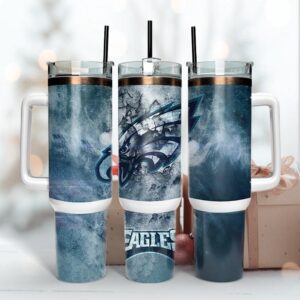 Philadelphia Eagles Smoke Tumbler 40OZ With Handle