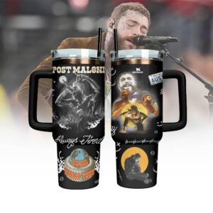 Post Malone Music Tumbler 40Oz Handle For Fans