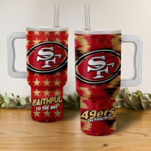 San Francisco 49Ers NFL Tumbler 40OZ With Handle For Fans