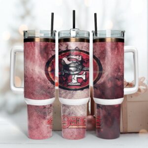 San Francisco 49Ers Smoke Tumbler 40OZ With Handle