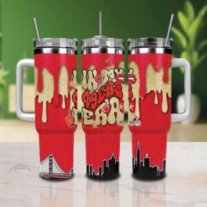 San Francisco 49Ers Stainless Steel Tumbler 40Oz With Handle