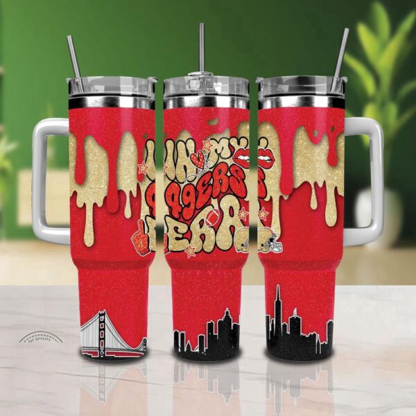 San Francisco 49Ers Stainless Steel Tumbler 40Oz With Handle