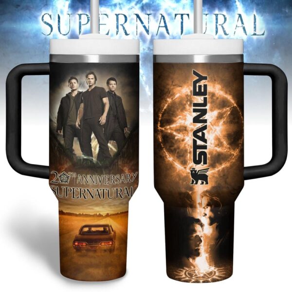 Supernatural TV Series Tumbler 40Oz Handle For Fans