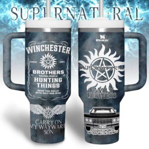 Supernatural TV Tumbler 40Oz Handle For Fans