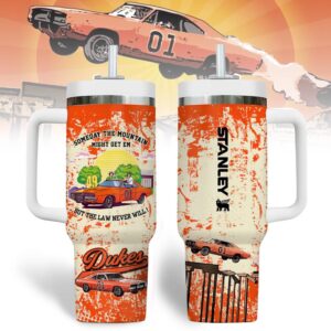 The Dukes of Hazzard Movies Tumbler 40Oz Handle For Fans