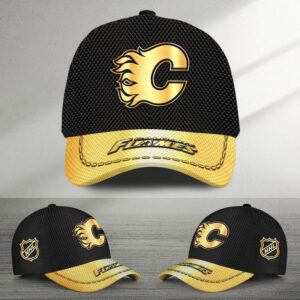 NHL Calgary Flames Special Black And Gold Baseball Cap