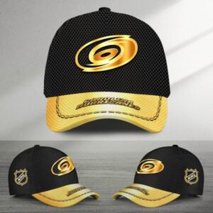 NHL Carolina Hurricanes Special Black And Gold Baseball Cap