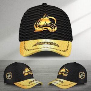 NHL Colorado Avalanche Special Black And Gold Baseball Cap