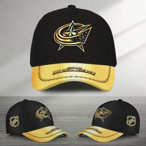 NHL Columbus Blue Jackets Special Black And Gold Baseball Cap