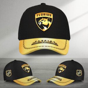NHL Florida Panthers Special Black And Gold Baseball Cap