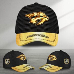 NHL Nashville Predators Special Black And Gold Baseball Cap