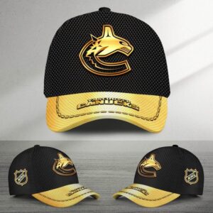 NHL Vancouver Canucks Special Black And Gold Baseball Cap